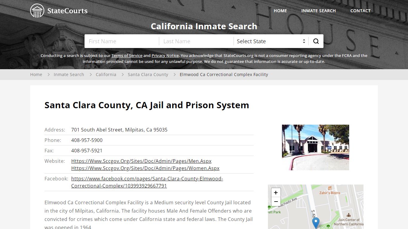Elmwood Ca Correctional Complex Facility Inmate Records ...